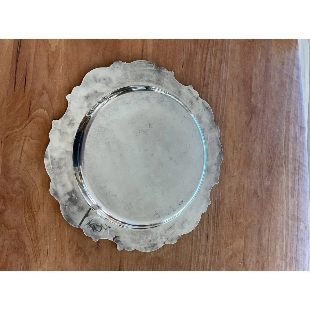 Vintage Gorham Strasbourg Silverplate Serving‎ Tray YC3136 Ornate 15.5